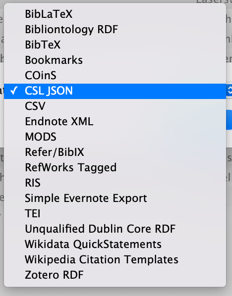 Zotero Export
